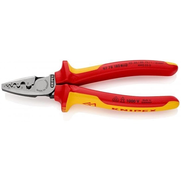 Knipex-KNIPEX KLIJEŠTA I OPREMA, KNIPEX KLIJEŠTA ZA ČAHURE 0,25-16 MM2 1000V, 47,40 EUR, KOM, 9778180, AKCIJA