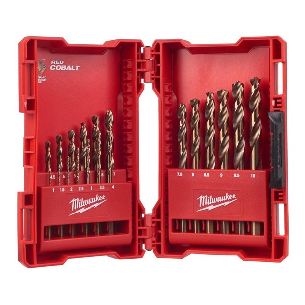 MILWAUKEE-BUŠENJE, MILWAUKEE HSSCO SVRDLO ZA METAL SET 1-10MM 19 KOM, 75,60 EUR, KOM, 4932352470, AKCIJA