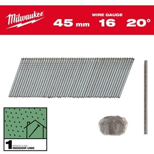 MILWAUKEE ČAVLI 16G 45MM 2000 KOM