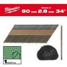 MILWAUKEE-ČAVLI ZA AKU PIŠTOLJE I KLAMARICE, MILWAUKEE ČAVLI D GLAVA 80 MM NAZUBLJENI 2200 KOM, 95,94 EUR, PAK, 4932492603
