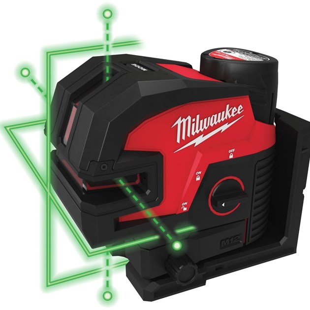 MILWAUKEE-LASERI, MILWAUKEE AKU LASER SET M12CLL4P-301C, 798,75 EUR, KOM, 4933479203