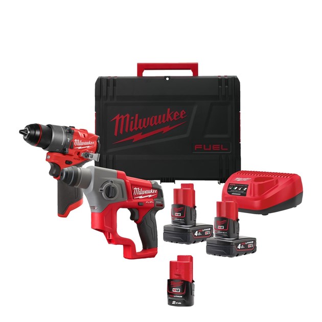 MILWAUKEE-M12 KOMPLETI ALATA, MILWAUKEE AKU SET ALATA M12FPP2F2-402X, 561,38 EUR, KOM, 4933480590, AKCIJA