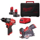 MILWAUKEE-M12 KOMPLETI ALATA, MILWAUKEE AKU SET ALATA M12FPP2G2-402X, 595,13 EUR, KOM, 4933480592, AKCIJA