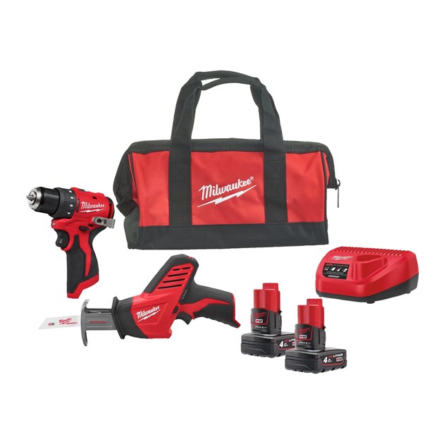 MILWAUKEE-M12 KOMPLETI ALATA, MILWAUKEE AKU SET ALATA M12BLPP2A-402B, 303,74 EUR, KOM, 4933499692, AKCIJA