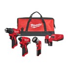 MILWAUKEE-M12 KOMPLETI ALATA, MILWAUKEE AKU SET ALATA M12BLPP3A-202B, 303,74 EUR, KOM, 4933499694, AKCIJA