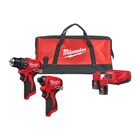 MILWAUKEE-M12 KOMPLETI ALATA, MILWAUKEE AKU SET ALATA M12BLPP2D-202B, 280,11 EUR, KOM, 4933500139, AKCIJA