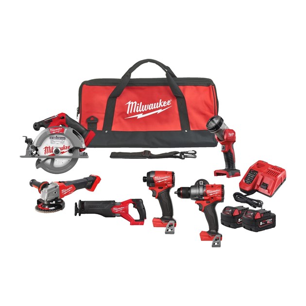 MILWAUKEE-M18 KOMPLETI AKU ALATA, MILWAUKEE AKU SET ALATA M18FPP6G3-502B, 1.427,63 EUR, KOM, 4933498658, AKCIJA