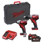 MILWAUKEE-M18 KOMPLETI AKU ALATA, MILWAUKEE AKU SET ALATA M18BPP2D-402C, 572,63 EUR, KOM, 4933447126, AKCIJA
