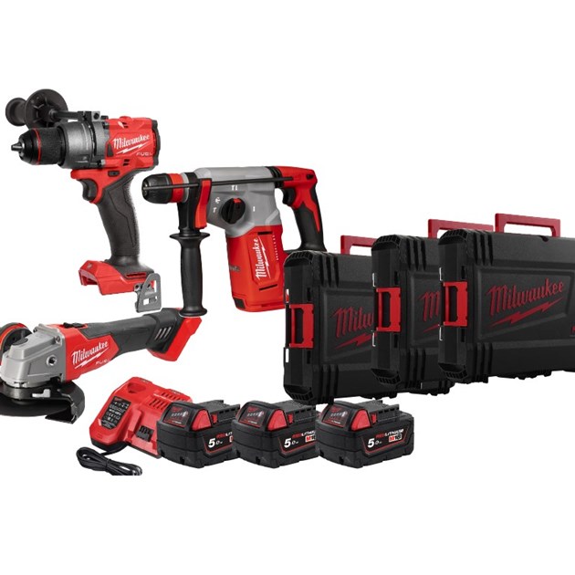 MILWAUKEE-M18 KOMPLETI AKU ALATA, MILWAUKEE AKU SET ALATA M18FPP3P-503, 1.351,25 EUR, KOM, 9949338524