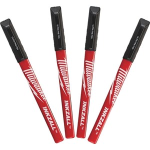 MILWAUKEE MARKER CRNI TANKI FINE 0.6MM 4/1
