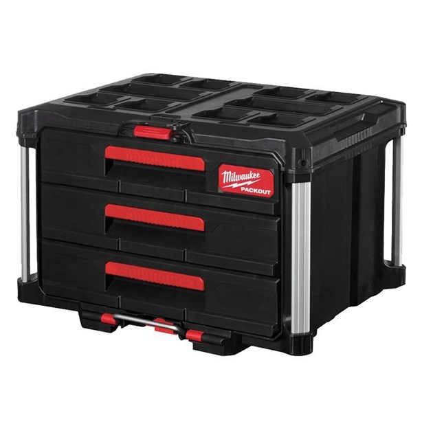 MILWAUKEE-PACKOUT KUTIJE I LADIČARI, MILWAUKEE PACKOUT KUTIJA S 3 LADICE, 244,33 EUR, KOM, 4932472130