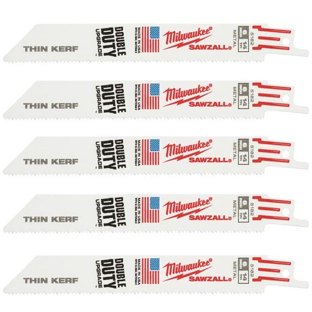 MILWAUKEE-REZANJE / PILJENJE, MILWAUKEE LIST SABLJASTE PILE KERF 150X14T-5 KOM, 17,03 EUR, KOM, 48475182