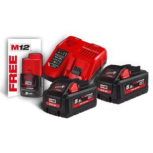 MILWAUKEE SET AKUMULATORA S PUNJAČEM M18HNRG-552