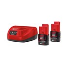 MILWAUKEE-SETOVI BATERIJE + PUNJAČ, MILWAUKEE SET AKUMULATORA S PUNJAČEM M12NRG-202, 127,59 EUR, KOM, 4933459209