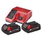 MILWAUKEE-SETOVI BATERIJE + PUNJAČ, MILWAUKEE SET AKUMULATORA S PUNJAČEM M18NRG-202, 209,86 EUR, KOM, 4933459213
