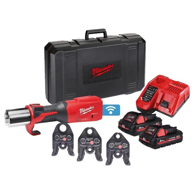 MILWAUKEE-VODOINSTALATERSKI ALATI, MILWAUKEE AKU ALAT ZA PREŠANJE SET M18ONEBLHPT-302C GEBERIT MAPRESS SET, 3.236,25 EUR, KOM, 4933480904