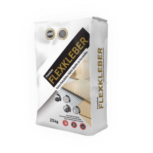 Samoborka-CEMENTNA LJEPILA, PREMIUM FLEXKLEBER S1 BIJELI 25 KG, 15 EUR, KG, 01050578, AKCIJA