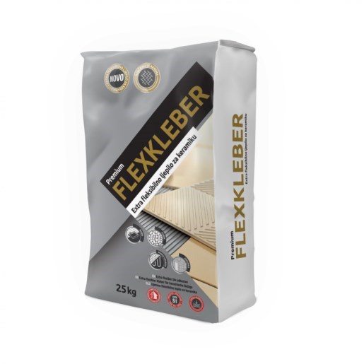 Samoborka-CEMENTNA LJEPILA, PREMIUM FLEXKLEBER S1 SIVI 25 KG, 15 EUR, KG, 01050577, AKCIJA