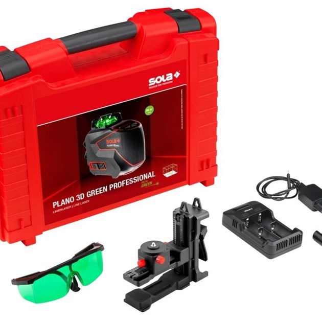 Sola-LASERI, SOLA LASER PLANO 3D GREEN PROFESSIONAL, 414 EUR, KOM, 71017201, AKCIJA